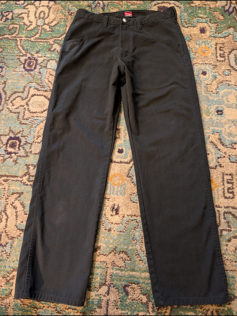 Wrangler Men’s Black Chino Pants - Straight Leg